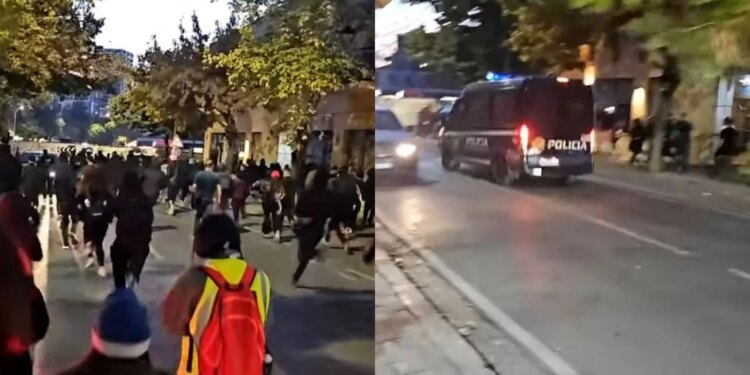 Kaos në Tiranë, policia ndjek protestuesit me makina në rrugë