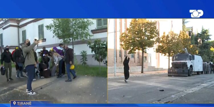LAJM I FUNDIT/ Pas përballjes me policinë, protestuesja humbi ndjenjat; u hodhën ujë dhe gaz lotsjellës