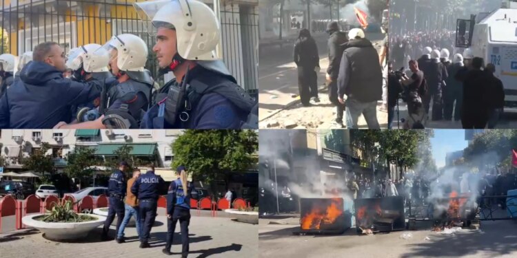 :LIVE/ Dita e pestë e protestës, përshkallëzohet situata te Ministria e Arsimit; policia i kundërpërgjigjet protestuesve, reagon Rama