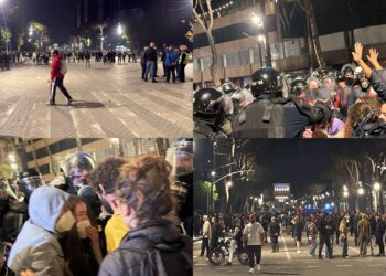 :LIVE/ Tensione para Kryeminsitrisë: sulm me fishekzjarrë, molotovë; policia kundërpërgjigjet me ujë, gaz, spraj me piper, fillojnë shoqërimet