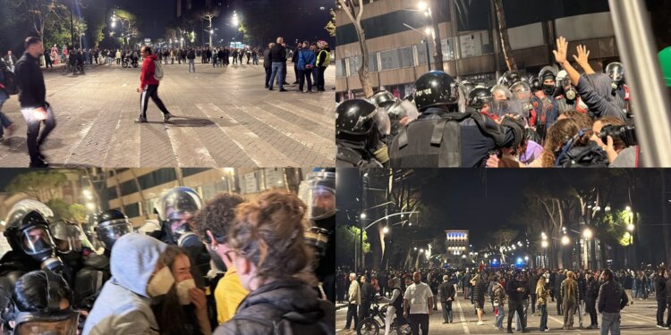 :LIVE/ Tensione para Kryeminsitrisë: sulm me fishekzjarrë, molotovë; policia kundërpërgjigjet me ujë, gaz, spraj me piper, fillojnë shoqërimet