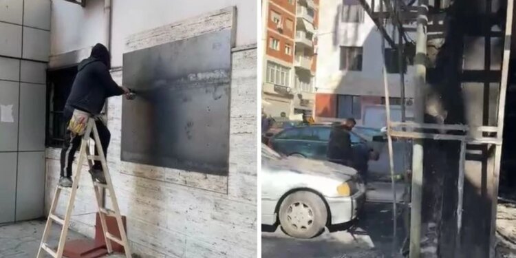Një ditë më vonë, pasi protestuesit i vunë flakën, Gjykata e Lartë blindon dritaret me mbrojtëse hekuri
