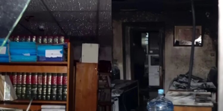 Pamjet pas zjarrit në Gjykatën e Lartë: dosje të shpërndara, dritare të thyera dhe mobilie të djegura