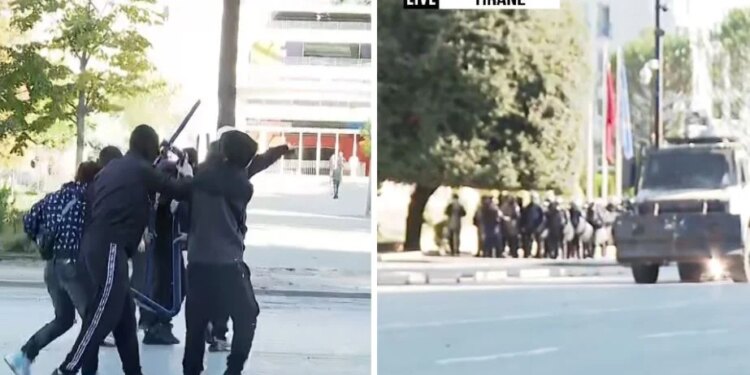 Pas shkatërrimit të selisë së PS-së, protestuesit zhvendosen te Kryeministria dhe marrin gurë e barriera metalike