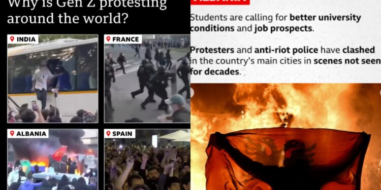 Protestat e Gjeneratës Z nga Franca në Indi, mes tyre edhe Shqipëria — BBC: Ankesa të ngjashme