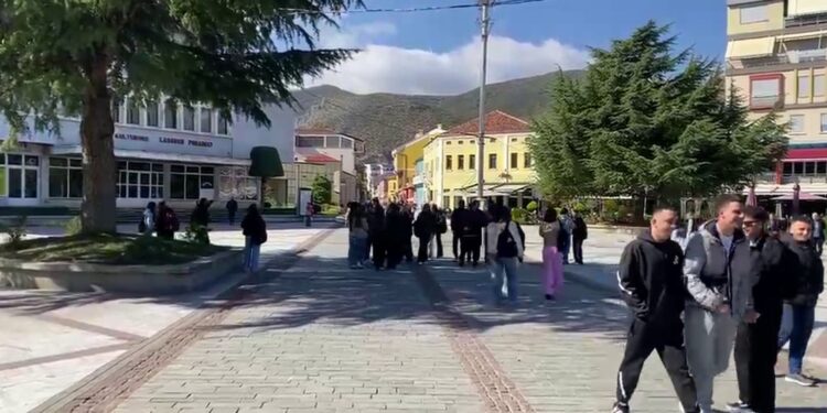 Protestës i bashkohet edhe Pogradeci; gjimnazistët marshojnë në qytet me thirrje për dorëheqjen e Ramës