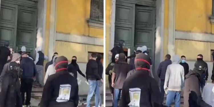 Protestuesit braktisin Ministrinë e Arsimit, shkojnë te Ekonomia, i vënë flakën dhe shkatërrojnë derën