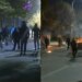 Protestuesit largohen nga Kryeministria, koshat e mbeturinave pranë Sheshit Skënderbej u vunë flakë