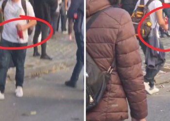 Protestuesit nxjerrin molotovët në Rrugën e Durrësit; i kishin fshehur në qesën e kroasanëve