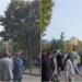 Protestuesit para Parlamentit u shpërndanë me gaz nga policia