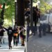 Tensionet në Tiranë: Policia hedh ujë me presion, protestuesja zhvendoset me valle dhe autoboti e ndjek