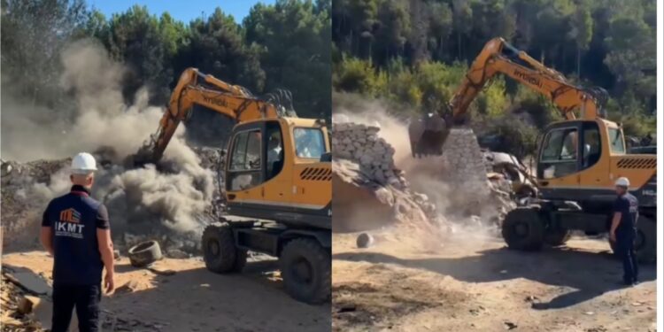 Tre furra artizanale shkatërrohen në Krujë, digjnin goma dhe mbetje plastike