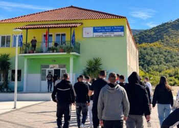 Tre javë pa transport, rreth 30 nxënës protestojnë para gjimnazit në Livadhja të Gjirokastrës