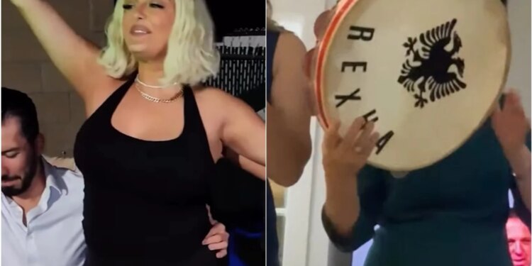 Video/ Bebe Rexha ia merr valles mes tupanave dhe marton vëllanë me dasmë shqiptare